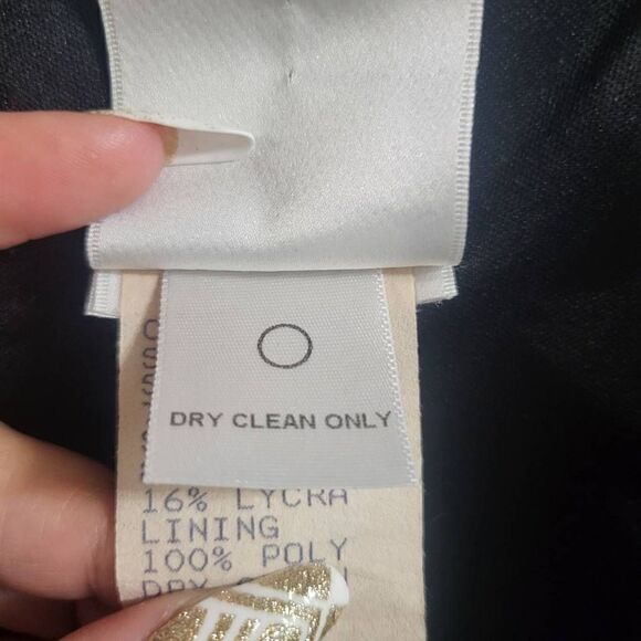 Tadashi Shoji Illusion Dress Cocktail Flare Midi Size XS‎ Plunged Back - Picture 8 of 10